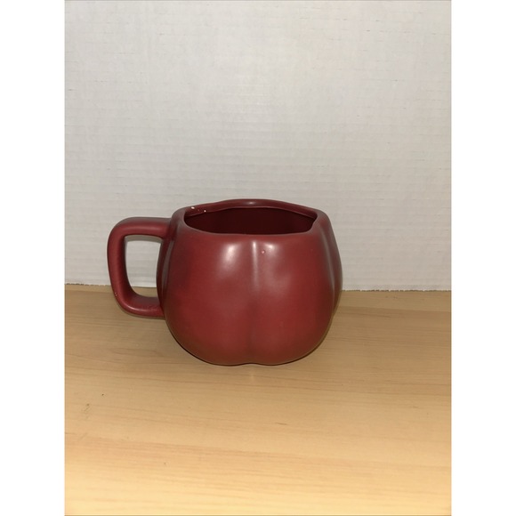 Rae Dunn Maroon Mug Bundle -‎ HARVEST & APPLE CIDER - Picture 3 of 8